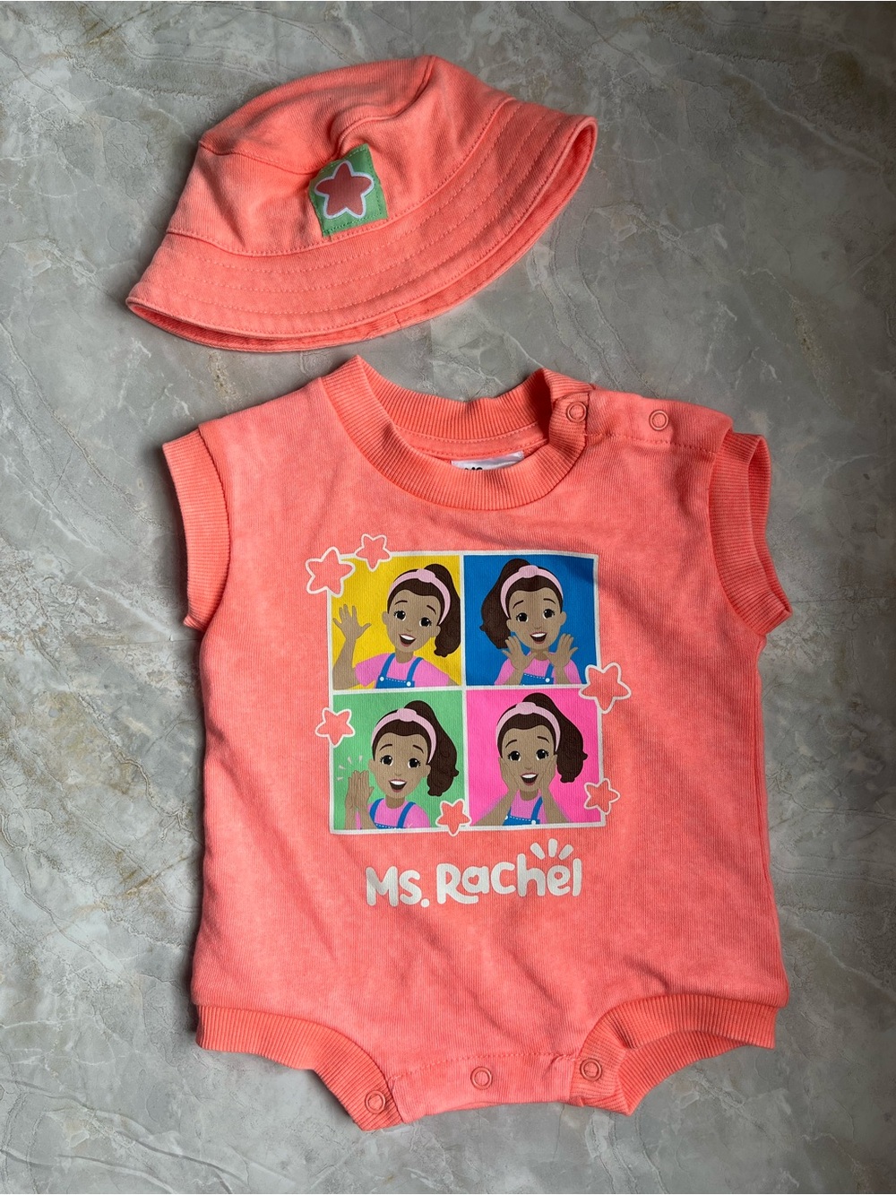 Ms. Rachel 0-3 month onesie + matching hat